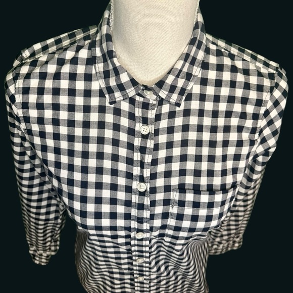 NWOT J. Crew Factory ‘Gingham Lightweight Cotton Shirt in Signature Fit’ Size XS - Picture 5 of 13